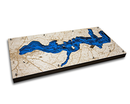 Jezioro Ryńskie - mapa batymetryczna 3D