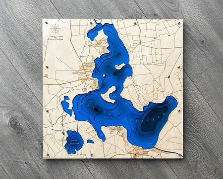 Jezioro Niesłysz - mapa batymetryczna 3D